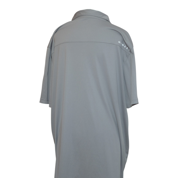 Oakley Men’s Gray Striped Short Sleeve Athletic Golf Polo Shirt Sz XXL Thailand - Picture 4 of 16